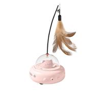 Qerwsdty Juguete Eléctrico Interactivo para Gatos, Juguetes para Gatos con Varita de Juguete para Gatos, Juguetes para Mascotas con Detección Eléctrica Recargable A