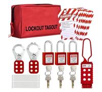 Qerwsdty Kit de bloqueo, kit de bloqueo de etiquetado eléctrico, candado de bloqueo, kit de bloqueo de seguridad para interruptores eléctricos