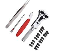 Qerwsdty Kit de reparación de relojes de 22 piezas, herramienta para cambiar el tamaño de las pilas del reloj, herramienta de reparación de relojes, duradera, fácil instalación, como en la imagen