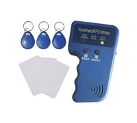 Qerwsdty Lector de Tarjetas y Grabador de 125 KHz para Fotocopiadora RFID Portátil ID HID y AWID con 3 Llaveros T5577