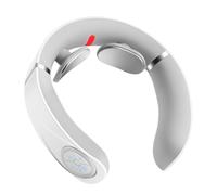 Qerwsdty Masajeador de Cuello Eléctrico Masajeador de Cuello con Calefacción Portátil Masajeador de Cuello de Pulso Eléctrico para Alivio del Dolor y Relajación