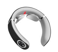 Qerwsdty Masajeador de Cuello Eléctrico Masajeador de Cuello con Calefacción Portátil Masajeador de Cuello de Pulso Eléctrico para Alivio del Dolor y Relajación Negro