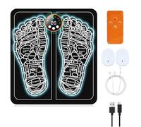 Qerwsdty Masajeador de Pies EMS Estera de Masaje de Punto de Acupuntura Plegable para Pies y Pantorrillas para Relajación Muscular Alivio del Dolor 8 Modos y 29 Intensidad B