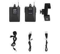 Qerwsdty MicróFono de Solapa, MicróFono de Solapa InaláMbrico UHF con Receptor de Transmisor y MicróFono de Solapa para Actuaciones en A