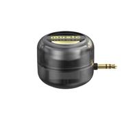 Qerwsdty Mini Altavoz Portátil Caja de Sonido Universal de 3,5 mm Amplificador de Altavoz para Teléfono Móvil Altavoces Externos con Cable Negro Transparente