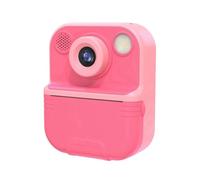 Qerwsdty Mini Cámara Digital de Impresión Instantánea HD 1080P para Niños, Cámara de Impresión Instantánea, Regalo de Cumpleaños y Vacaciones para Fotografía Divertida, Color Rosa