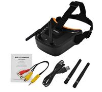 Qerwsdty Mini Gafas FPV 5.8G 40CH Antenas Duales Gafas FPV de Búsqueda Automática Pantalla LCD de 3.0 Pulgadas 480x320 para RC Racing Drone