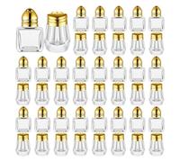 Qerwsdty Mini salero y pimentero, dispensador de transparente, color dorado