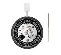 Qerwsdty NH35A Movimiento mecánico de 3 dígitos con ventana de fecha Reloj automático de lujo Movt Kit de reemplazo de alta precisión A, Negro , A