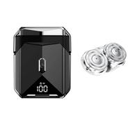 Qerwsdty Nueva Máquina de Afeitar Eléctrica Mecha, Pantalla Digital Recargable, Mini Afeitadora Portátil LED, Recortadora de Barba, Afeitadora Inalámbrica