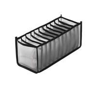 Qerwsdty Organizador de para sujetador, lavable, plegable, organizador de ropa (negro, 11 compartimentos)