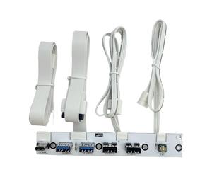 Qerwsdty Panel Frontal USB 3.0, Panel de e/S, 2 Puertos USB 3.0 + 2 Puertos USB 2.0 + 1 Puerto Tipo C 20G + Interruptor LED para Chasis de Computadora de Escritorio, Color