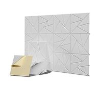 Qerwsdty Paquete de 12 placas acústicas con autoadhesivas, 12 x 12 x 0,4 placas de espuma insonorizadas, discos de alta densidad,
