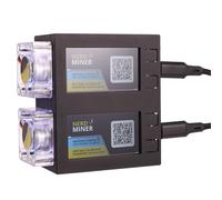 Qerwsdty Para NerdMiner V2 Miner 78KH/Sx2 Pantalla Dual BTC Solo Lottery Miner Bitcoin Nerd Miner Miner con Ventilador Luminoso, C