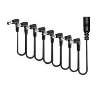 Qerwsdty Pedales de Efectos de Guitarra Generales Cables de Conexión en Cadena de 8 Vías Aptos para Adaptadores de Corriente de Pedal Accesorios para Efectos de Guitarra