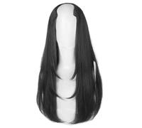 Qerwsdty Peinados Sintéticos Negros para Mujer, Pelo, Pelo Extralargo, Pelucas Sintéticas, Extensiones en, Aumento de Cabello