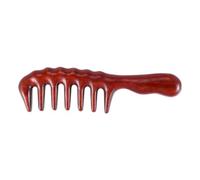 Qerwsdty Peine para Desenredar Peine de Madera de Dientes Anchos para Cabello Rizado No Estático Peine de Madera Natural de Sándalo