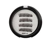 Qerwsdty PestañAs MagnéTicas con 2 Pares de Imanes de Fibra Artificial MagnéTicos con Rizador de PestañAs KS01-4