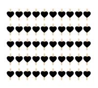 Qerwsdty Pinzas para la ropa con diseño de amor, pinzas para la ropa, pinzas para tarjetas postales, hogar, boda, decoración, papelería, color negro