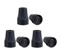 Qerwsdty Puntas de Muleta, Puntas de BastóN de Goma Antideslizantes de Alta Resistencia de 1 Pulgada, Tapas de Repuesto para Pies de BastóN, Almohadillas de Muleta, 6 Piezas