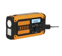 Qerwsdty Radio Portátil de Emergencia Solar Recargable Mini FM Am Radio de Emergencia con Manivela y Linterna LED Banco de Energía