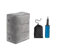 Qerwsdty Reposapiés inflable de avión con bomba de mano y bolsa de transporte, reposapiés, extensión de silla de avión para niños, duradero, fácil instalación