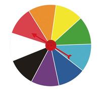 Qerwsdty Rueda de la Suerte, Rueda Colgante, Rueda de Ruleta para el Juego de la Rueda de la Fortuna, Hilanderos para Girar el Juego de Mesa de Juguete, 20 cm