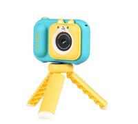 Qerwsdty S11 Soporte de mano de 48 MP HD Doble Objetivo Cámara para Niños con Soporte de Fotos y Vídeo Cámara Multifunción Fija, Fácil de Usar Azul