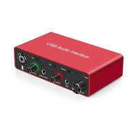 Qerwsdty Tarjeta de Sonido con Interfaz de Audio USB de 192 KHz Interfaz XLR Estudio para Equipos de Grabación de Podcasts Profesional