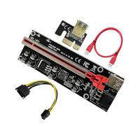 Qerwsdty Tarjeta Elevadora PCI-e VER009S Plus 009S Plus PCIE X1-X16 Cable de Alimentación USB 3.0 de 4 y 6 para Tarjeta Gráfica GPU Miner Mining B