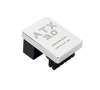 Qerwsdty Tarjeta GráFica PCIE5.0 Fuente de AlimentacióN ATX3.0 12VHPWR 12+4 16P 600W Macho a Hembra Conector Adaptador de 180 Grados Plata