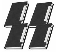 Qerwsdty Tarjetero Profesional de 4 Piezas, Bloqueo RFID, Negro, Acero Inoxidable + PU, Moderno, Unisex