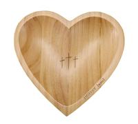 Qerwsdty Tazón de Oración, Tazón de Oración de Corazón de Madera, Regalos Cristianos para Mujeres, Tazón de Madera para Masa de Oración, Tazón de Decoración en Forma de Corazón