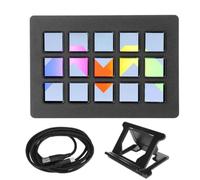 Qerwsdty Teclado LCD personalizado, 15 teclas, acción de disparo en la aplicación, software, controlador de estudio, macro, acceso directo de juegos, consola de transmisión en , duradero, fácil