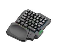 Qerwsdty Teclado para Juegos con Cable USB una Sola Mano,35 Teclas, Ergonómico, Retroiluminación RGB, Mini Teclado para Computadora Portátil, Computadora de Escritorio, Teléfono Inteligente