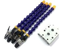 Qerwsdty Tornillo de mesa, abrazadera de mesa, estación de soldadura, brazo universal, brazo flexible, soldador, soldadura PCB, reparación, herramienta de tercera mano, fácil instalación