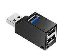 Qerwsdty USB 3.0 Hub Adapter Extender Mini 3 Port Breakout U Disk Lector de Tarjetas para Computadora Laptop USB 2.0 Hub Accesorios para PC