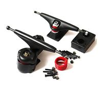 Qeunrtiy 6,25 pulgadas Surf Skate Truck Aleación de aluminio Surfskate Tabla Truck Subfuente de alimentación Giratorio Soporte de resorte Negro