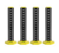 Qeunrtiy Artefacto de nivelación de 4 piezas, regla de doble cara para nivelación de techo, regla de la misma, barra de degradado, herramienta para azulejos de pared y suelo