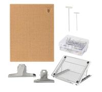Qeunrtiy Juego de Tableros de Macramé de 12 X 16 Pulgadas, Tablero de Macramé y Soporte Ajustable de Metal con Clips en T, Suministros de Ayuda para Manualidades de