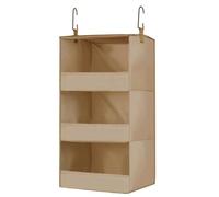 Qeunrtiy Organizador y Almacenamiento de Armario Colgante de 3 Estantes, Estantes de Armario Colgantes Plegables, Organizador Colgante para Armario de Color Caqui