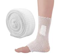 QEXUJOW 1 rollo de vendaje de malla elástica, vendaje de fijación tubular, transpirable y agradable para la piel, 2,5 cm x 2 m.