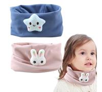 QEXUJOW Bufandas Infantiles 2 Paquetes de Bufandas para Niños y Niñas, Bufanda de Tubo de Algodón, Bufanda Circular Multifuncional para Cuello Cálido, Invierno, Primavera y Otoño
