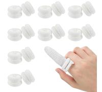 QEXUJOW Fundas de dedo en medicamentos, Quince fundas blancas para dedos protegen tus dedos y son adecuadas para trabajar la madera, la jardinería, la escultura y otras actividades.