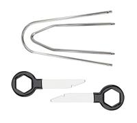 QEXUJOW Herramientas de equilibrado,Strumento di sblocco autoradio da 4 pezzi, kit di utensili compatibile per la rimozione dell'adattatore autoradio