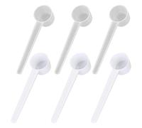 QEXUJOW Juegos de cucharas medidoras,Paquete de 6 cucharas medidoras de plástico, cucharas medidoras de 5 g, no se deforman fácilmente, son livianas y duraderas, sin BPA.