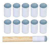 QEXUJOW Punteras de taco para billar,10 cabezales de repuesto para tacos de billar, cabezales de repuesto de 13 mm, accesorios para tacos de billar, aptos para tacos de billar americano