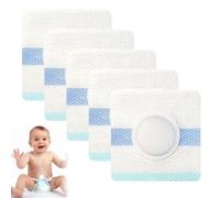 QEXUJOW Tratamientos de frío y calor,Paquete de 5 parches autoadhesivos para hernia umbilical infantil, suaves y transpirables, para proteger el ombligo.