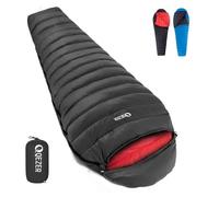 QEZER [Plumón] Saco de Dormir 0 Grados [-28℃~8℃] Saco de Dormir de Invierno 1kg/1.5kg Relleno de plumón - Adultos y niños-Sleeping Bag para Camping, Senderismo y Acampada