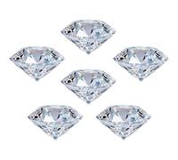 Qf - Juego de 6 pisapapeles de cristal transparente para decoración del hogar, decoración de mesa de boda, pisapapeles de vidrio de 50 mm, 6 unidades, transparente (50 mm2 pulgadas)